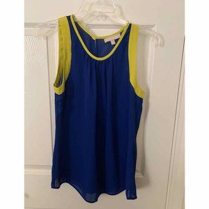 Banana Republic Blue blouse with Yellow Detail